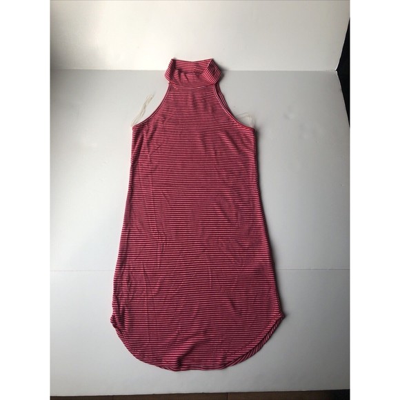 Heart & Hips Sleeveless Mock Turtleneck Women Dress Size M (Junior) Striped - Picture 9 of 10